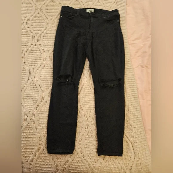 PAIGE Midnight Black Denim - Picture 2 of 7